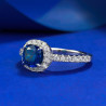 Lab Created Sapphire 18K gold plated Sterling Silver Ring
