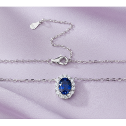 Sapphire Lab  18K gold plated Sterling Silver Pendant chain