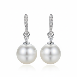 Imitated Pearl 18K gold plated Sterling Silver Dangle Earring