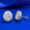 5A Sparkling zircon 18K gold plated Sterling Silver Earring