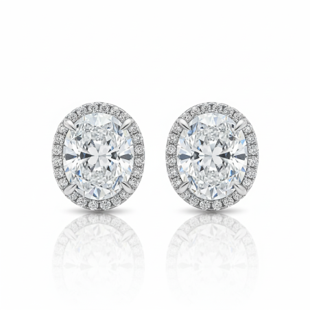 5A Sparkling zircon 18K gold plated Sterling Silver Earring