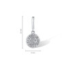 Genuine 14K 585 White Gold Natural Diamonf Round Pendant