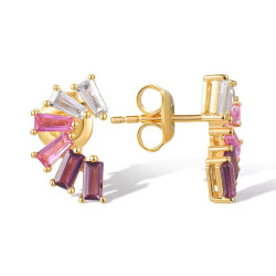 Нил ягаан өнгийн спинел шигтгээтэй ээмэг мөнгөн ээмэг