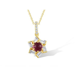 Red Spinel Sterling Silver Pendant Earring Ring Set