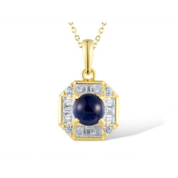 цагаан циркон Цэнхэр спинель алтаар бүрсэн мөнгөн хослол