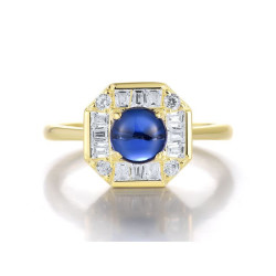 цагаан циркон Цэнхэр спинель алтаар бүрсэн мөнгөн хослол