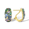 14K Yellow Gold plated Blue, purple,green spinel jewelry Set