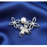Brooch Natural Pearl 18K gold plated
