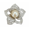 Natural Fresh water Pearl Brooch,Pendant gold plated