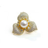Brooch,Pendant gold plated Natural Fresh water Pearl