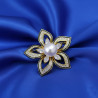 Big Natural Fresh water Pearl brooch,Pendant 18K gold plated