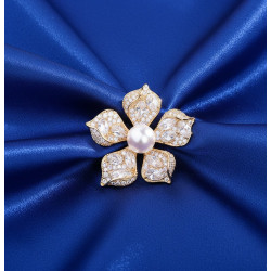 High Grade Natural Fresh water Pearl Brooch,Pendant 18K gold plated