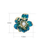 Green Enamel Natural Fresh water Pearl Brooch,Pendant 18K gold plated
