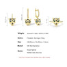 Gold Plated Leopard Sparkling Green Spinel White Zircon