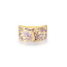 925 Sterling Silver Sparkling Enamel Flower Ring