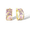 Sparkling Enamel Flower Earrings 925 Sterling Silver