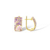 Sparkling Enamel Flower Earrings 925 Sterling Silver