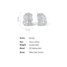 Gold plated  Sterling Silver Sparkling white zircon Earring