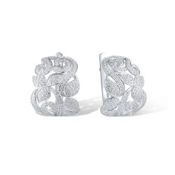 Gold plated  Sterling Silver Sparkling white zircon Earring