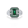 Green spinel 925 Sterling Silver Earrings Ring Set