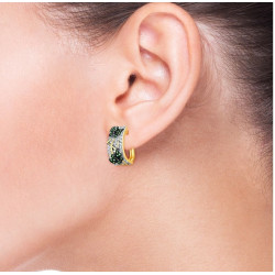 Ногоон цэцэг алтаар бүрсэн мөнгөн үнэт эдлэл