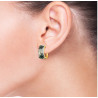 Green flower  Gold plated Sterling Silver Fine Jewelry