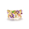Beautiful 925 Sterling Silver Sparkling Enamel Flower Ring