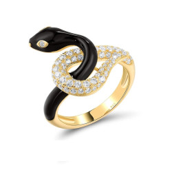 Snake gold plated  S925 silver ring