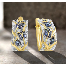 Tulip Gold plated Sterling Silver Ring Earring Set