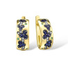 Blue Spinel Gold plated Sterling Silver Ring Earring Set