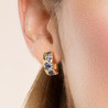 Blue Spinel Gold plated Sterling Silver Ring Earring Set