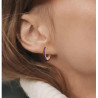 Green Blue Spinel Circle Hoop Earrings  S925 Sterling Silver