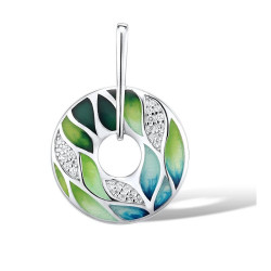 ногоон Хулсан навчтай 925 сорьцтой мөнгөн хослол