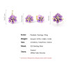 Purple Enemal Flower S925 Sterling Silver Set
