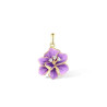 Purple Enemal Flower S925 Sterling Silver Set