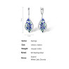 Blue Orchid flower  925 Sterling Silver Jewelry Set