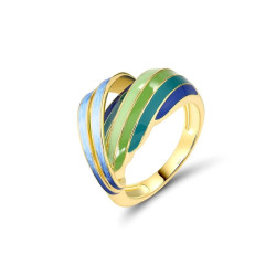 Green Multicolor Emeral Sterling silver jewelry set
