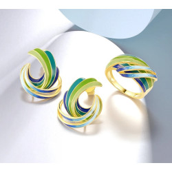 Солонгон Ногоон өнгөтэй мөнгөн хослол