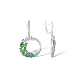 Green Spinel Earrings  S925 Solid silver