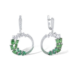 Green Spinel Earrings  S925 Solid silver