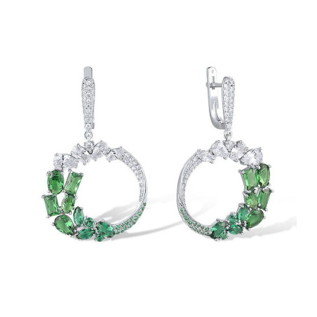 Green Spinel Earrings  S925 Solid silver