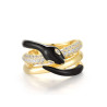 Snake layered gold plated  S925 silver ring