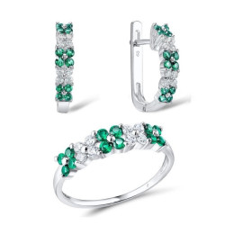 индранил, бадмаараг, Маргад, 925 сорьцтой мөнгөнхослол