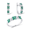 Emerald,Ruby, Sapphire   925 Sterling Silver  set
