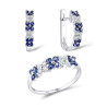 Emerald,Ruby, Sapphire   925 Sterling Silver  set