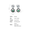 Green Spinel Leopard Stud Earrings S925 Solid silver