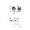 Created Ruby  Garnet  Gold plated Sterling Silver set