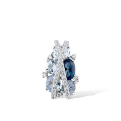 Sparkling Blue Spinel Pendant S925 Solid silver