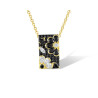 Black Flower S925 Sterling Silver Jewelry set