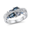 Sparkling Blue Spinel Ring S925 Solid silver